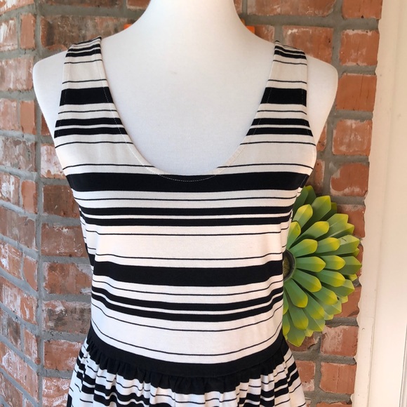 J. Crew Villa Striped Black Tank Summer Dress - Picture 3 of 8